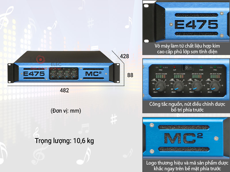 Tính năng nổi bật của Cục đẩy công suất MC2 Audio Delta 80